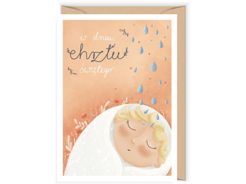 Greeting card - Cudowianki - W dniu chrztu, 12 x 17 cm