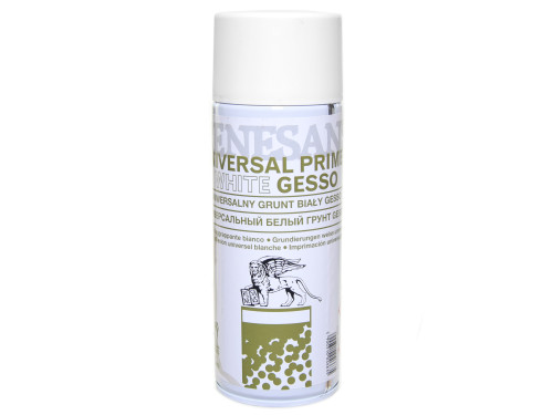 Gesso do farb olejnych i akrylowych w sprayu - Renesans - białe, 400 ml