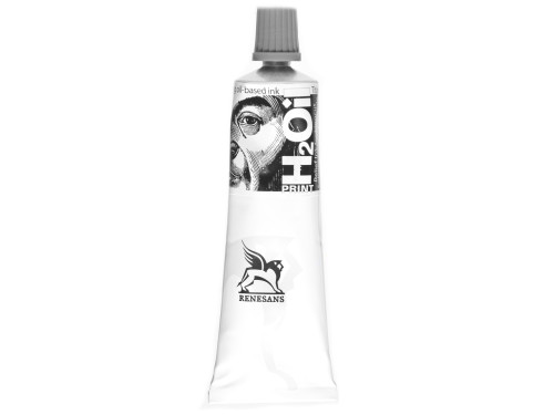 H2Oil relief paint, ink for linocut - Renesans - Titanium Wite, 60 ml