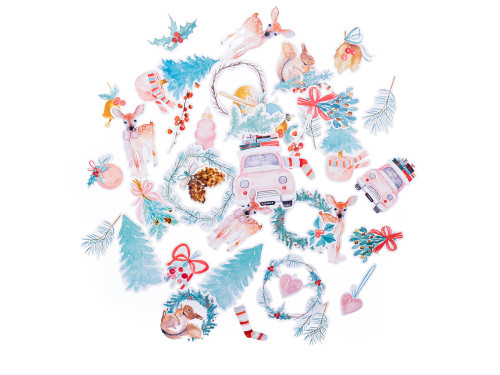 Kształty papierowe - DpCraft - Jolly Christmas, 44 szt.