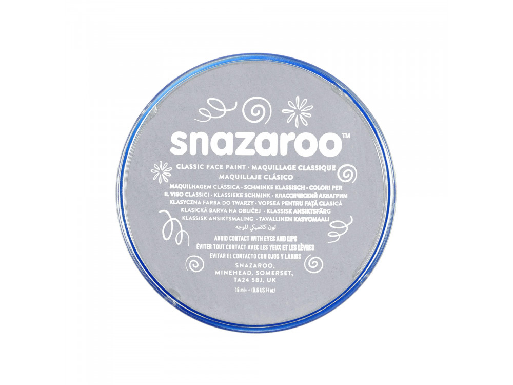 Face and body make-up paint - Snazaroo - Light Grey, 18 ml