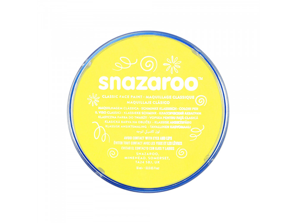 Farba do malowania twarzy - Snazaroo - Pale Yellow, 18 ml
