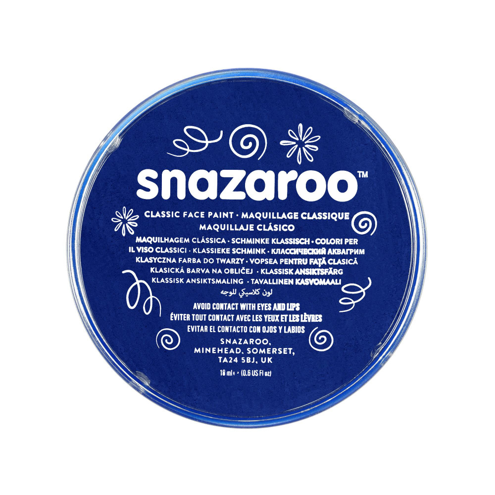 Farba do malowania twarzy - Snazaroo - Dark Blue, 18 ml