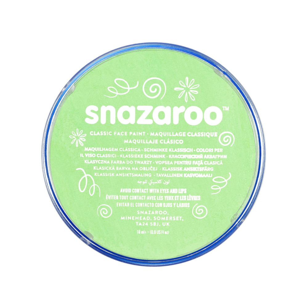 Face and body make-up paint - Snazaroo - Light Green, 18 ml