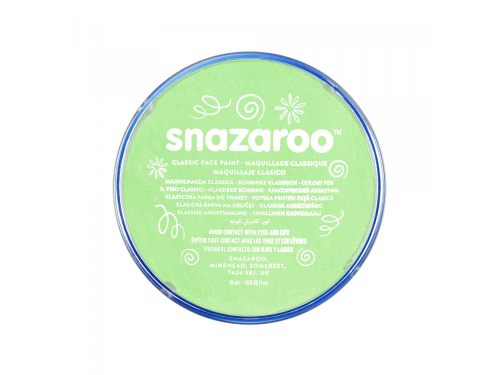 Farba do malowania twarzy - Snazaroo - Light Green, 18 ml