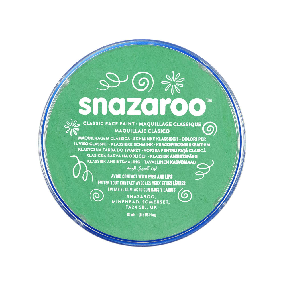 Face and body make-up paint - Snazaroo - Bright Green, 18 ml