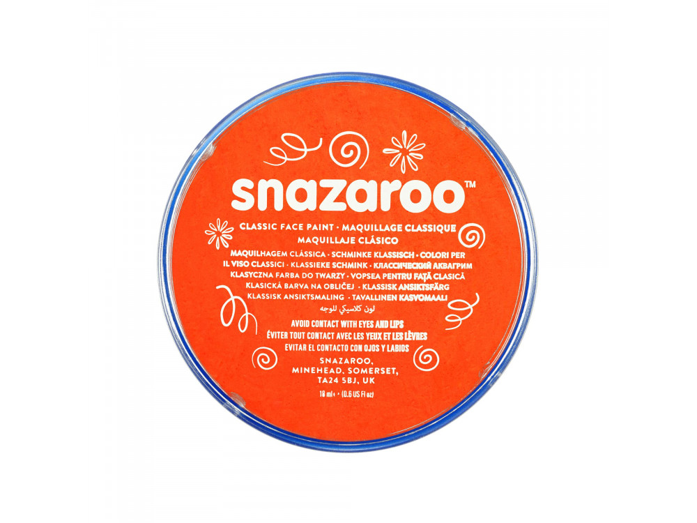 Farba do malowania twarzy - Snazaroo - Dark Orange, 18 ml