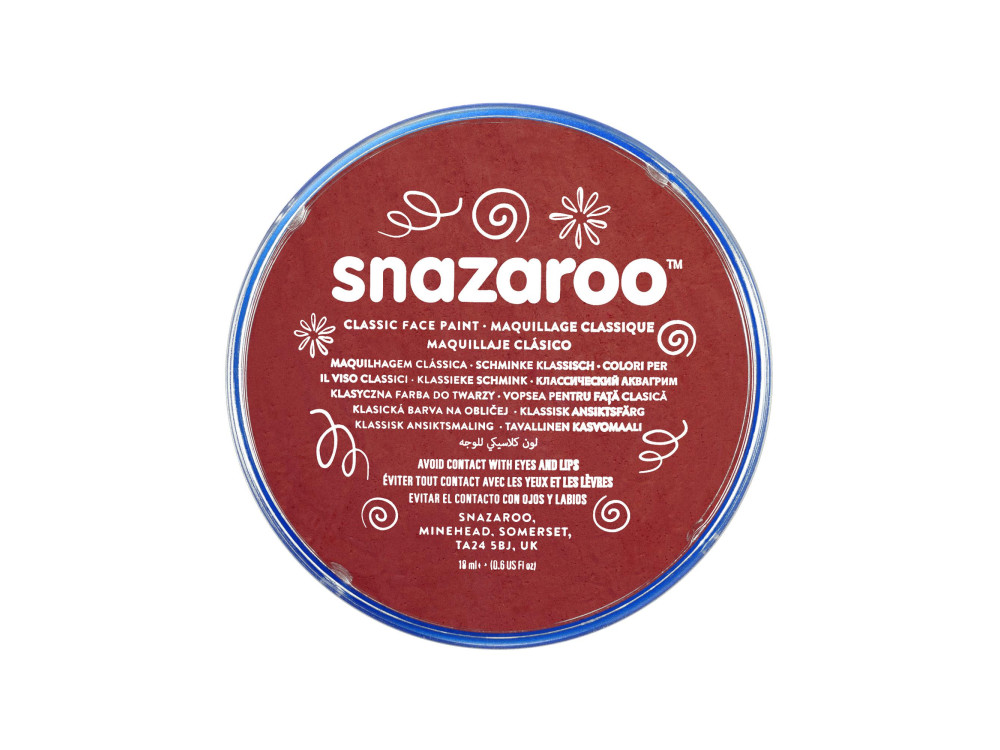 Farba do malowania twarzy - Snazaroo - Burgundy, 18 ml