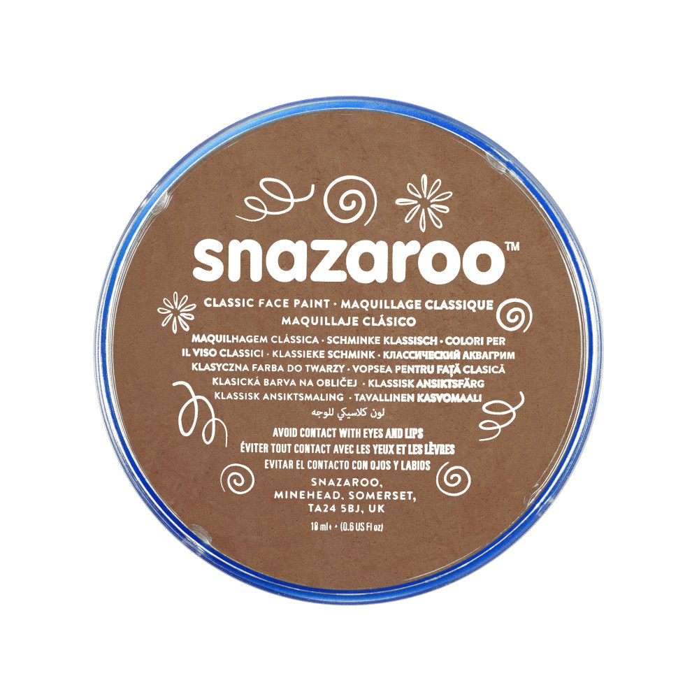 Face and body make-up paint - Snazaroo - Beige Brown, 18 ml