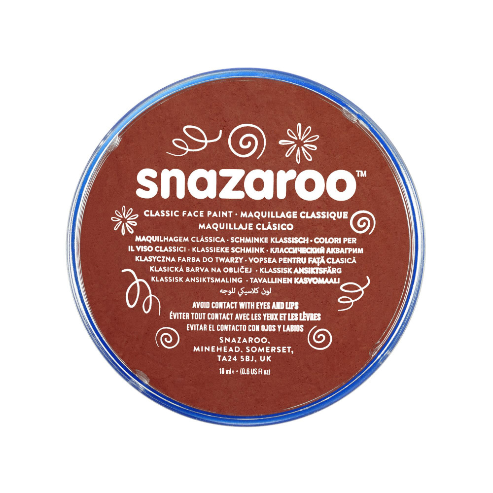 Face and body make-up paint - Snazaroo - Rust Brown, 18 ml