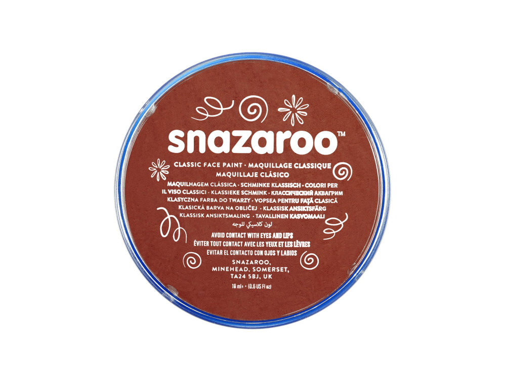 Face and body make-up paint - Snazaroo - Rust Brown, 18 ml