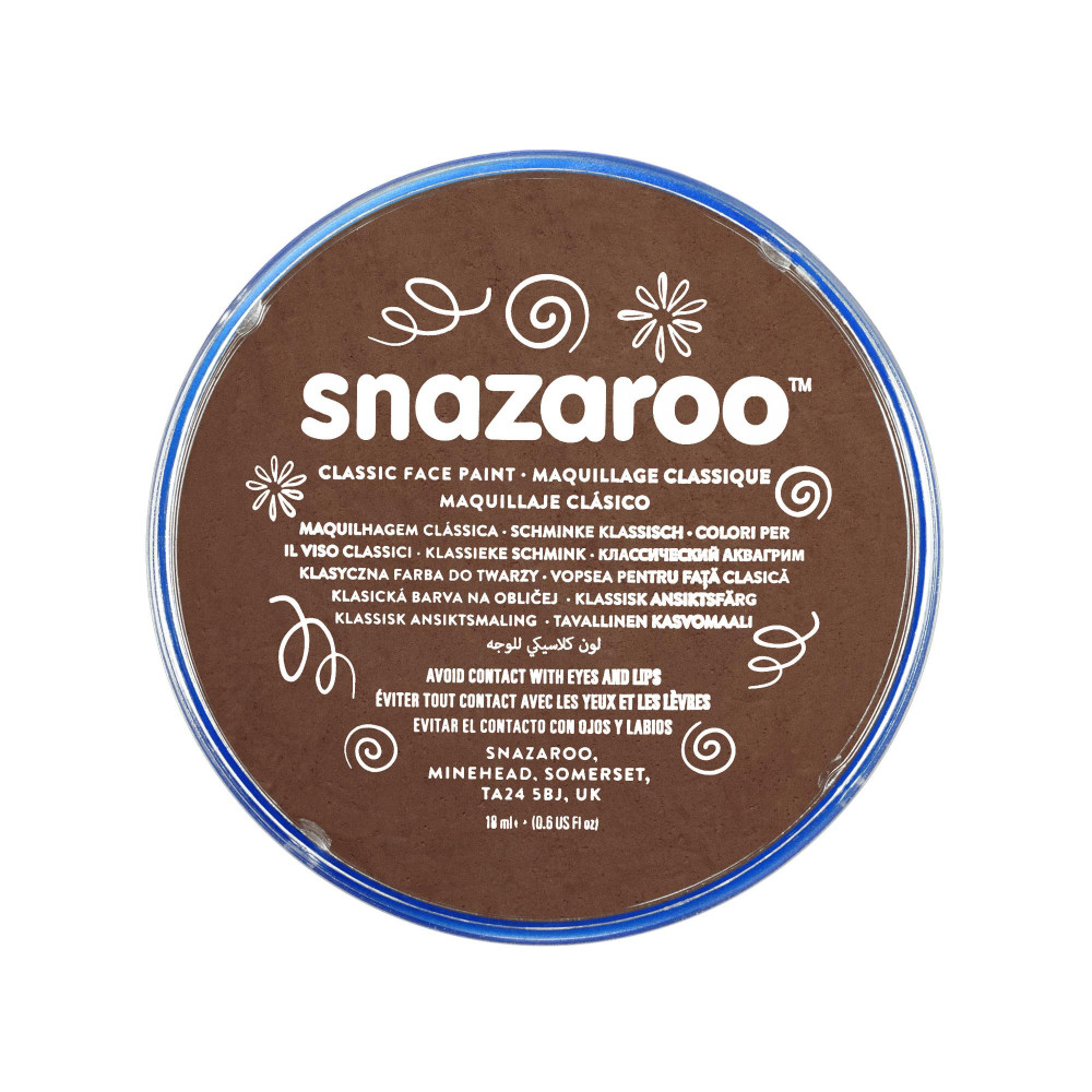 Farba do malowania twarzy - Snazaroo - Light Brown, 18 ml