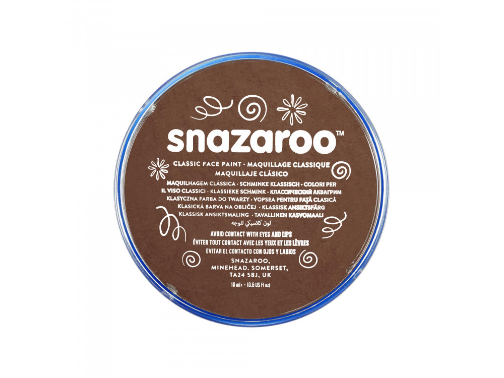 Farba do malowania twarzy - Snazaroo - Light Brown, 18 ml