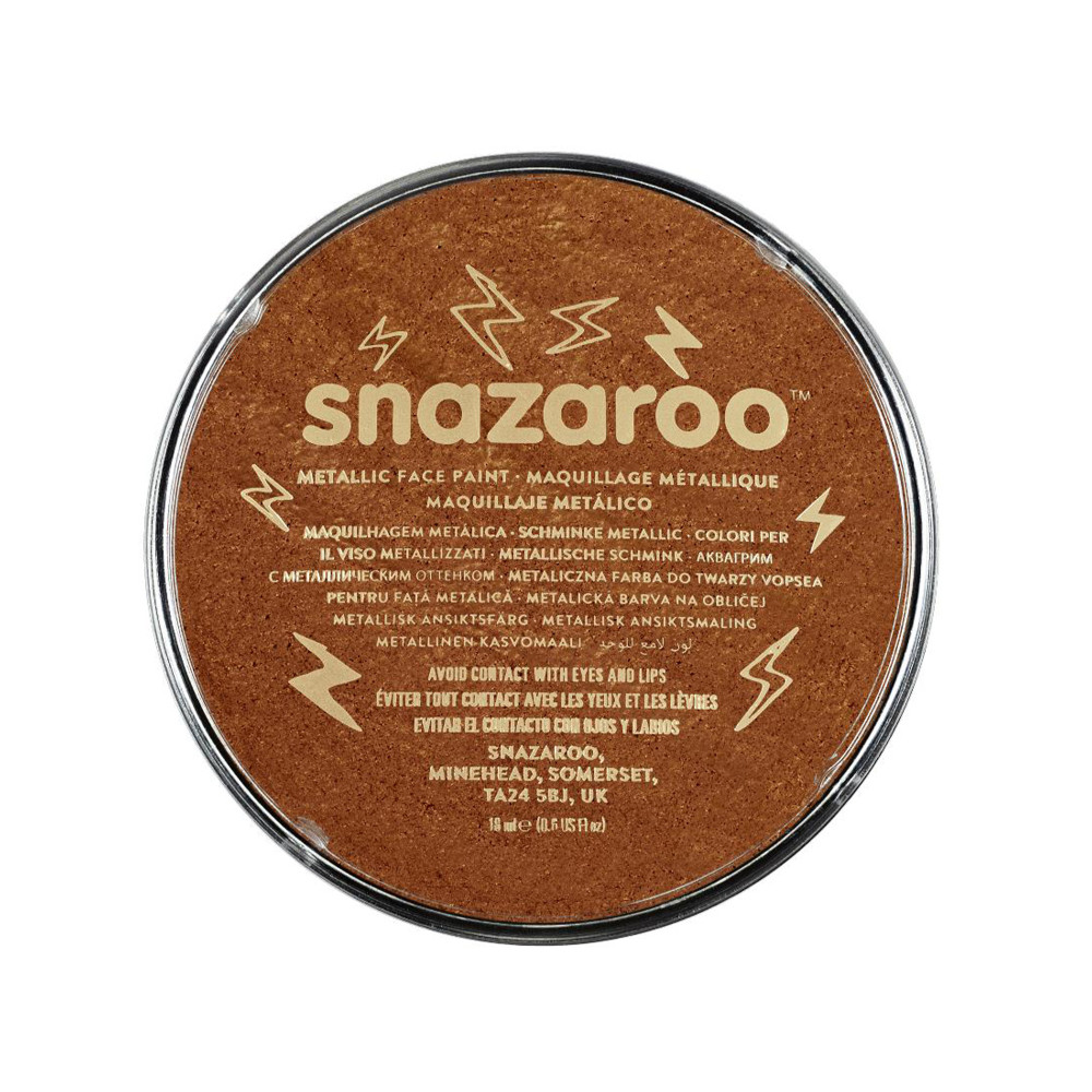Face and body make-up paint - Snazaroo - Metallic Copper, 18 ml