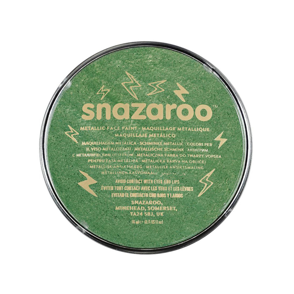 Farba do malowania twarzy - Snazaroo - Metallic Electric Green, 18 ml