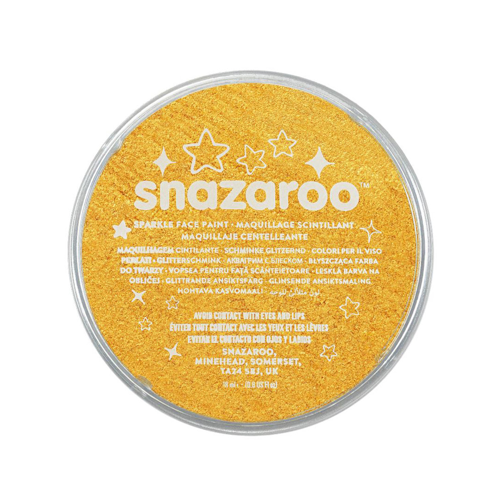 Farba do malowania twarzy - Snazaroo - Sparkle Yellow, 18 ml