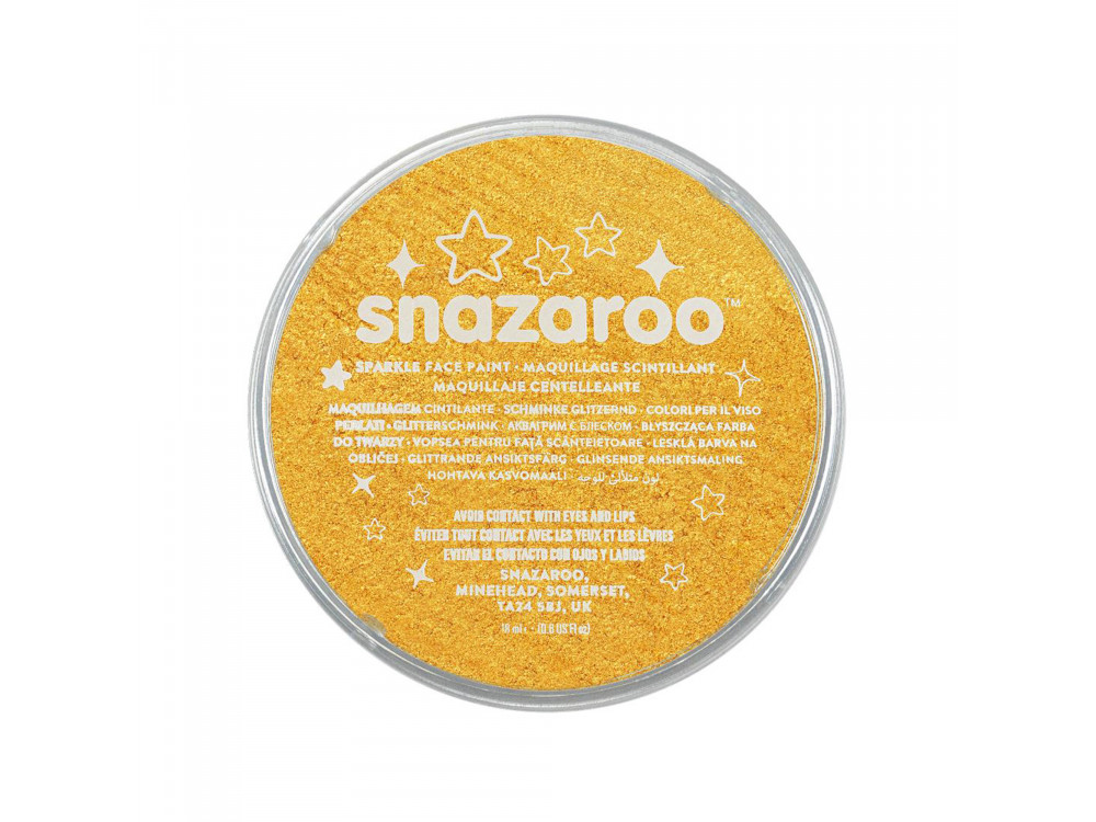 Farba do malowania twarzy - Snazaroo - Sparkle Yellow, 18 ml