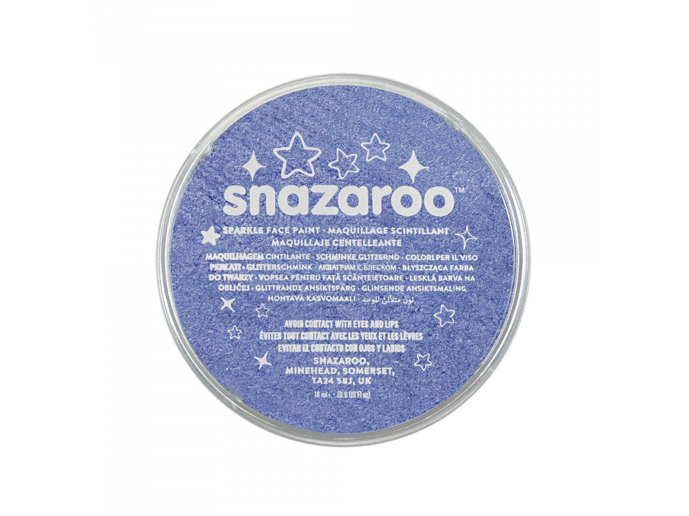 Farba do malowania twarzy - Snazaroo - Sparkle Blue, 18 ml