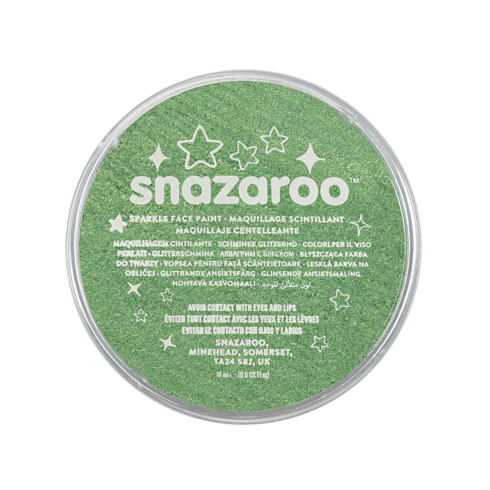 Face and body make-up paint - Snazaroo - Sparkle Pale Green, 18 ml