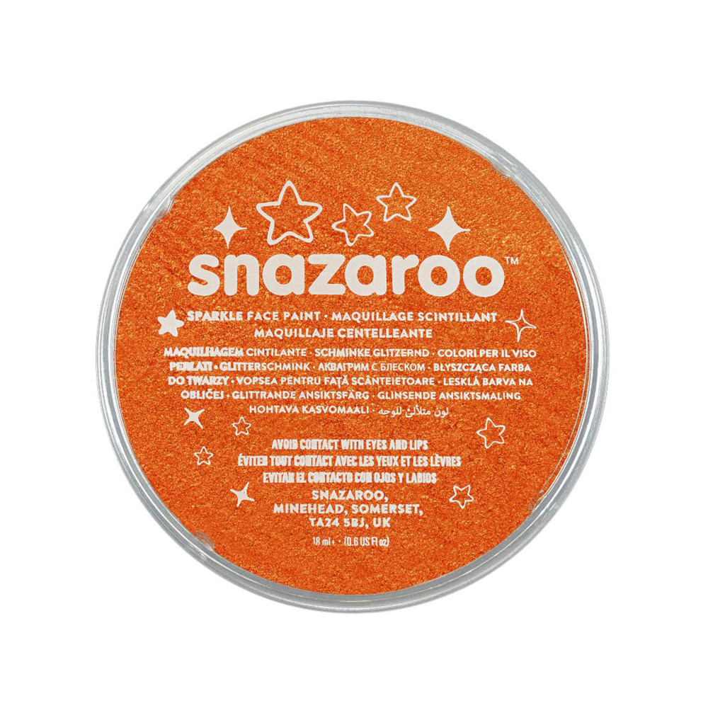 Face and body make-up paint - Snazaroo - Sparkle Orange, 18 ml