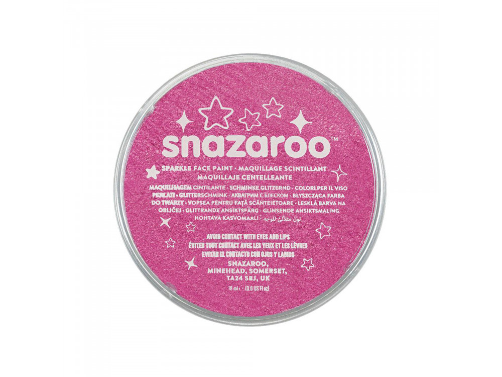 Farba do malowania twarzy - Snazaroo - Sparkle Pink, 18 ml