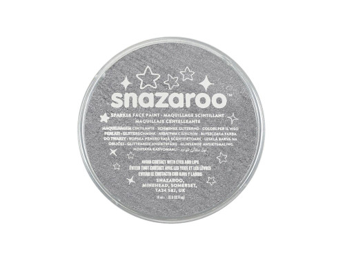 Farba do malowania twarzy - Snazaroo - Sparkle Gun Metal Grey, 18 ml