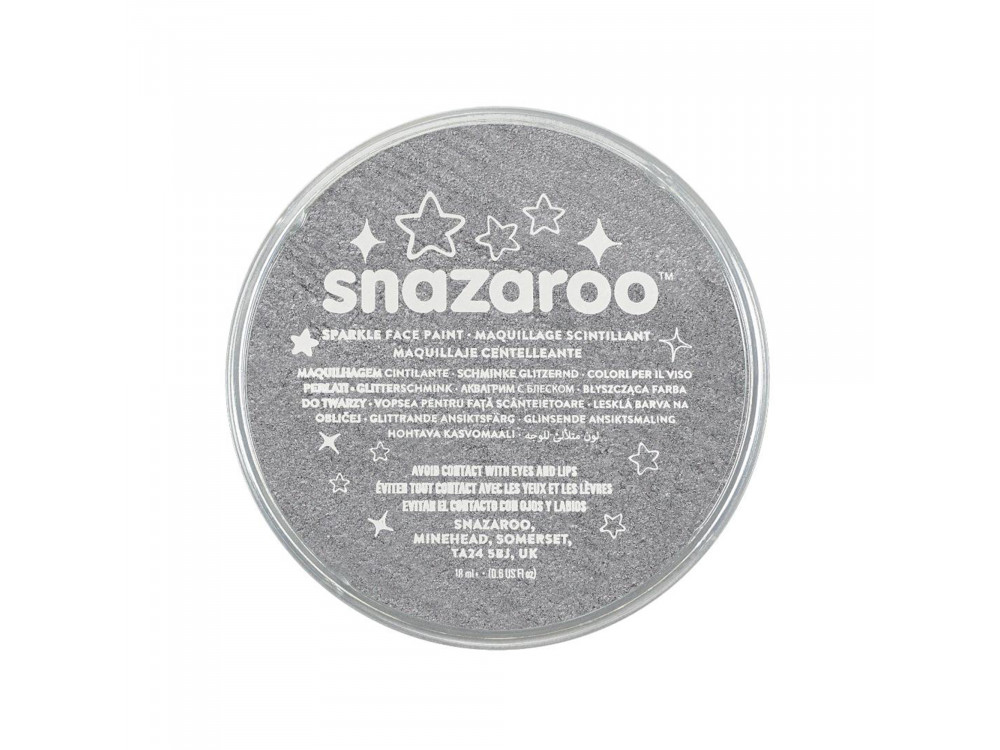 Face and body make-up paint - Snazaroo - Sparkle Gun Metal Grey, 18 ml
