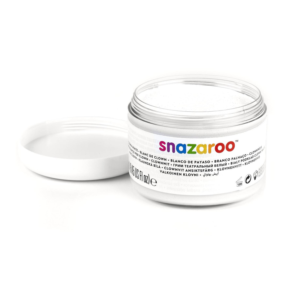 Farba do malowania twarzy - Snazaroo - Clown White, 250 ml