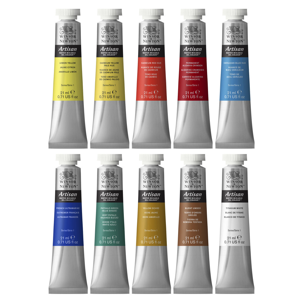Set of Artisan oil paints in tubes - Winsor & Newton - 10 colors x 21 ml