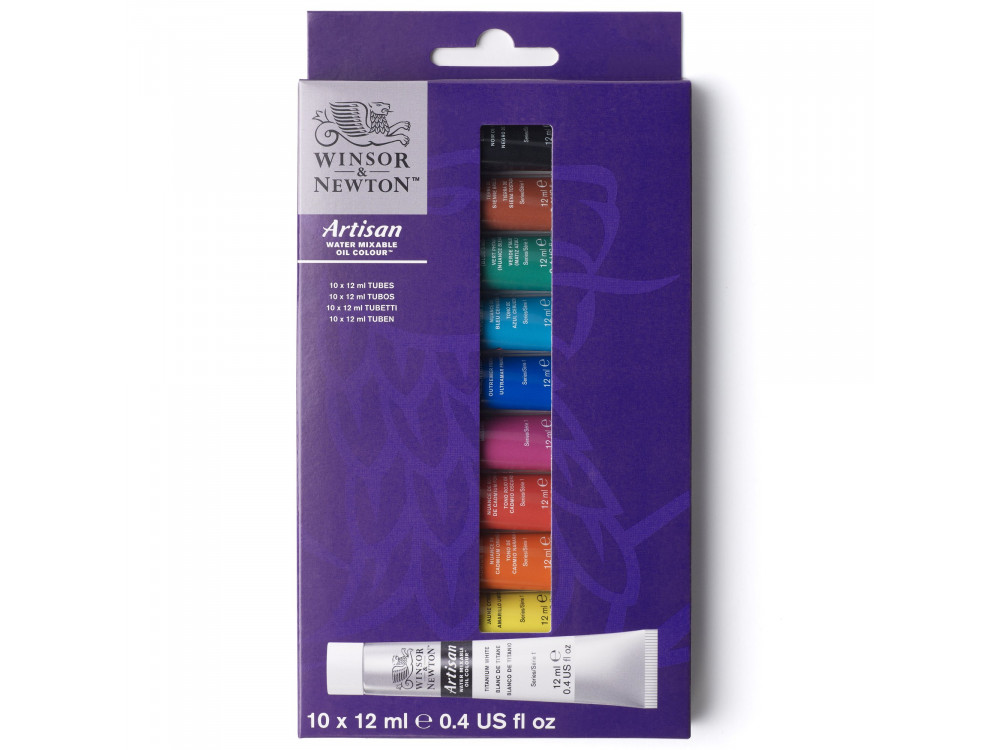 Zestaw farb olejnych w tubkach Artisan - Winsor & Newton - 10 kolorów x 12 ml