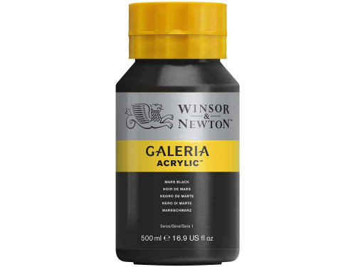 Acrylic paint Galeria - Winsor & Newton - Mars Black, 500 ml