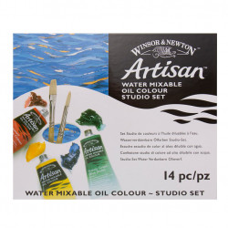 Water mixable Artisan oil paints Studio set - Winsor & Newton - 10 colors x 37 ml