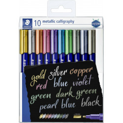 Set of Metallic Calligraphy pens - Staedtler - 10 colors