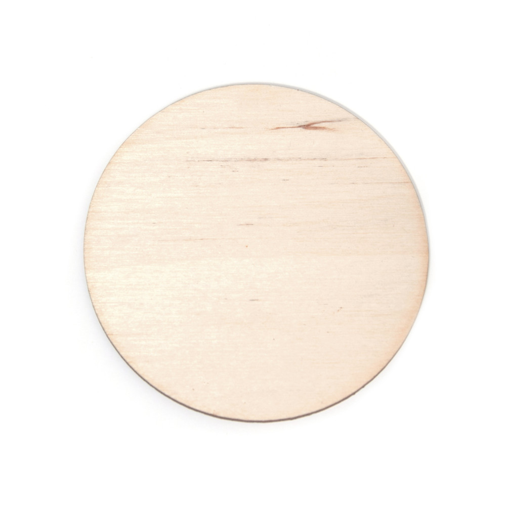 Wooden pad - Simply Crafting - dia. 8 cm, 10 pcs.