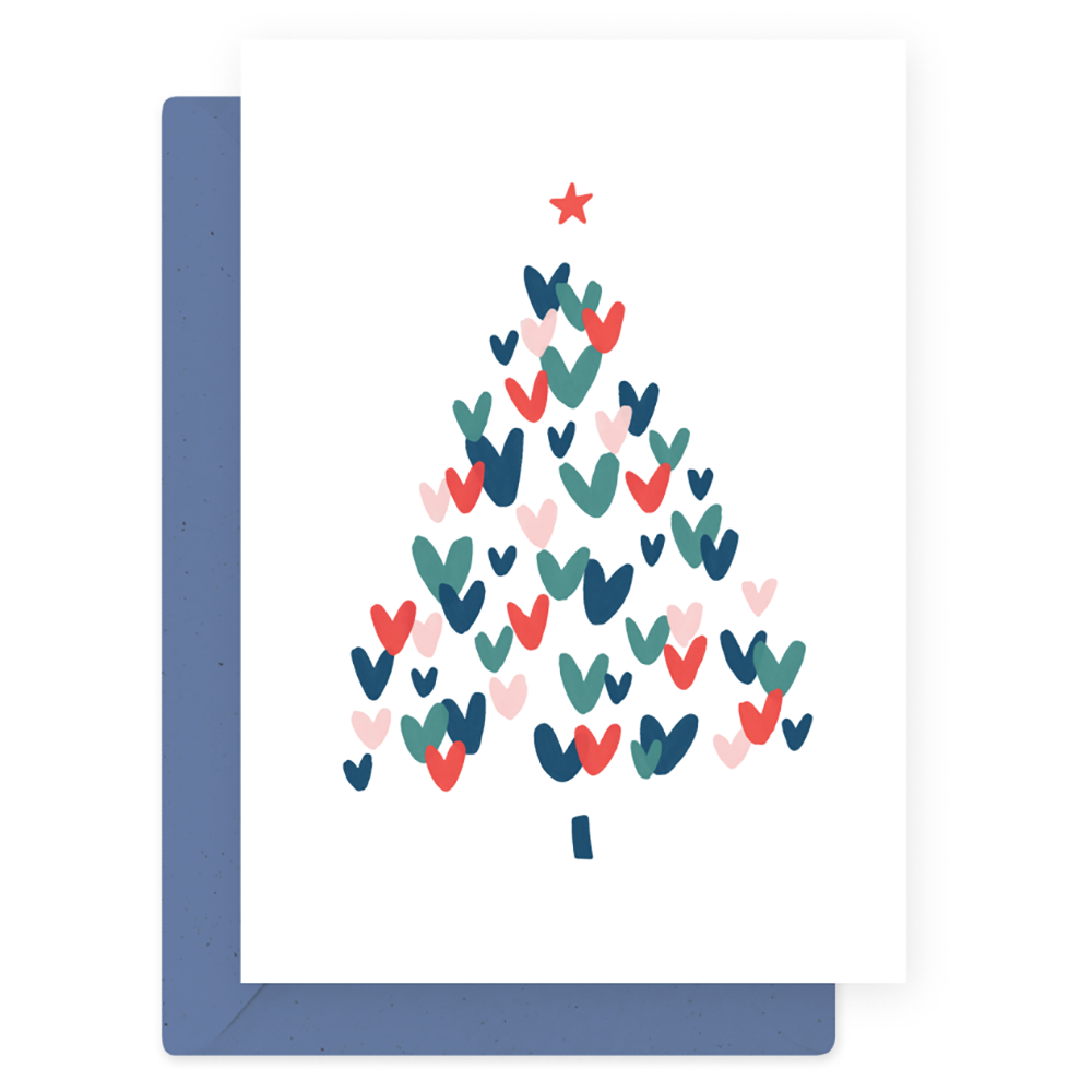 Greeting card - Eökke - Christmas tree heart, 12 x 17 cm