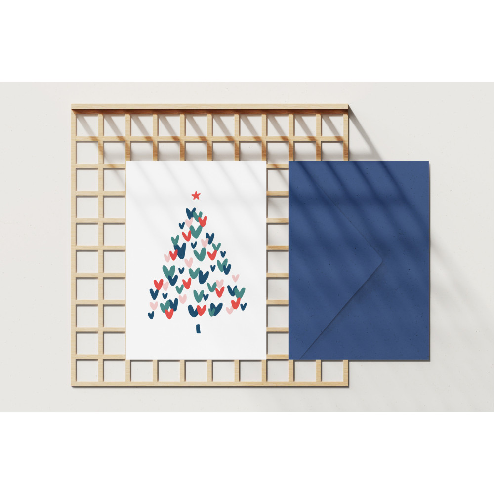 Greeting card - Eökke - Christmas tree heart, 12 x 17 cm