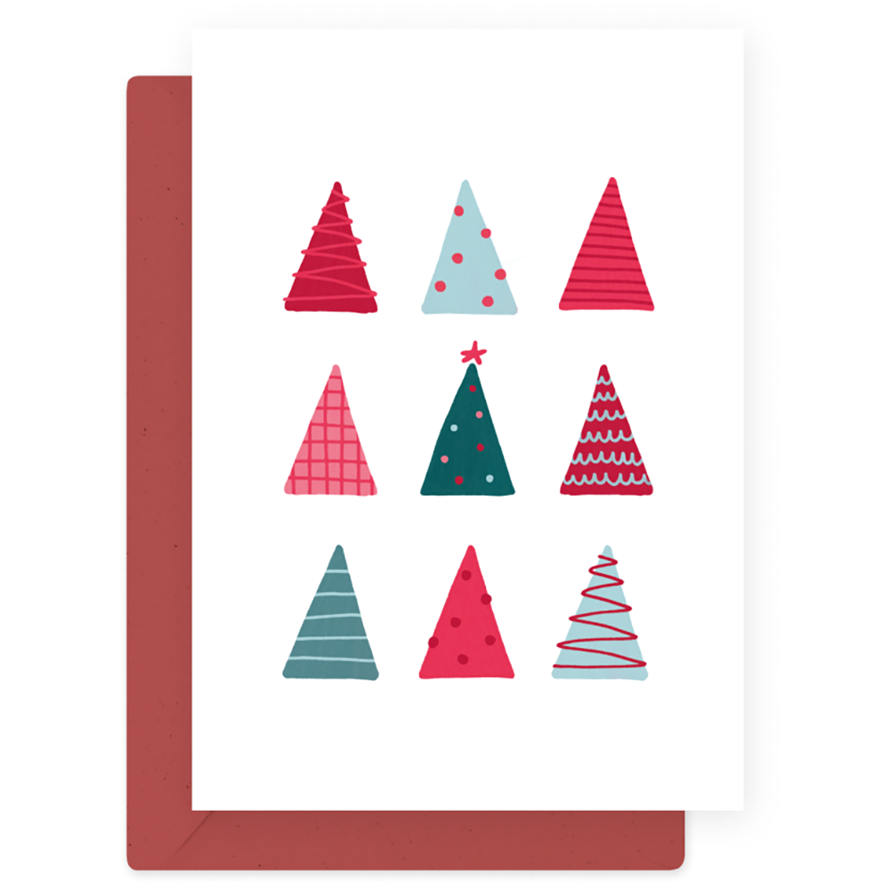Greeting card - Eökke - Christmas trees, 12 x 17 cm