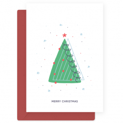 Greeting card - Eökke - Christmas tree, 12 x 17 cm