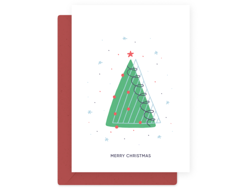 Greeting card - Eökke - Christmas tree, 12 x 17 cm