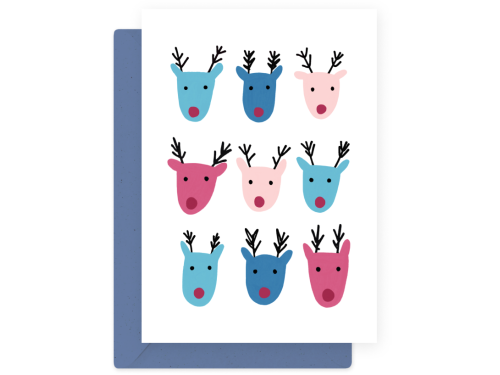 Greeting card - Eökke - Reindeers, 12 x 17 cm