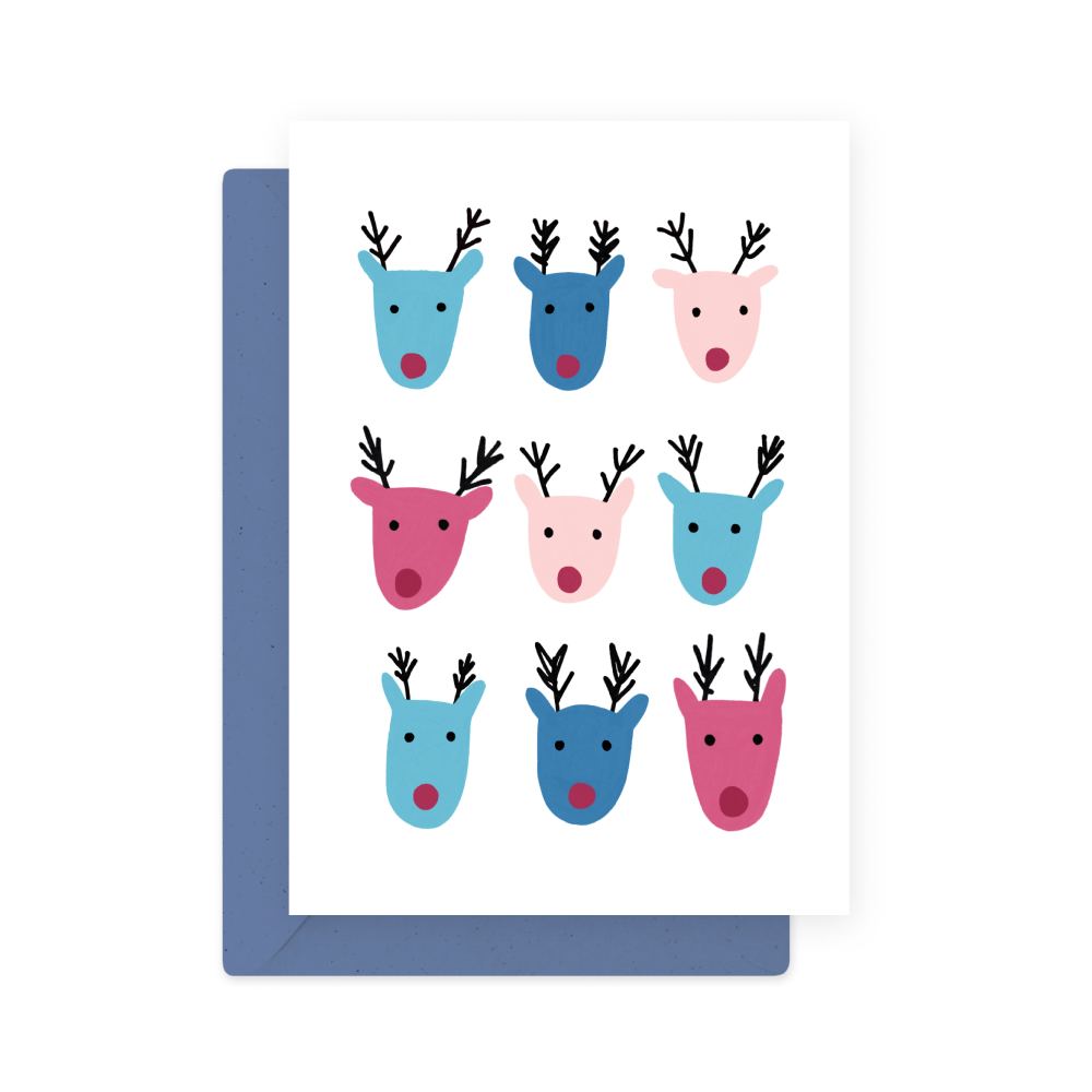 Greeting card - Eökke - Reindeers, 12 x 17 cm