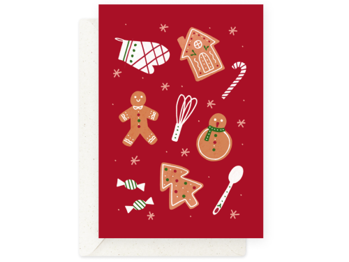 Greeting card - Eökke - Gingerbread cookies, 12 x 17 cm