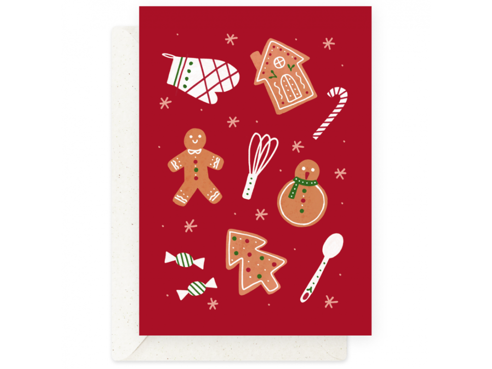 Greeting card - Eökke - Gingerbread cookies, 12 x 17 cm