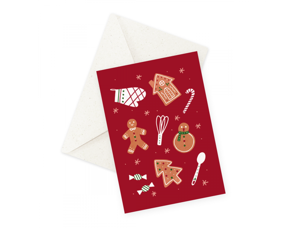 Greeting card - Eökke - Gingerbread cookies, 12 x 17 cm