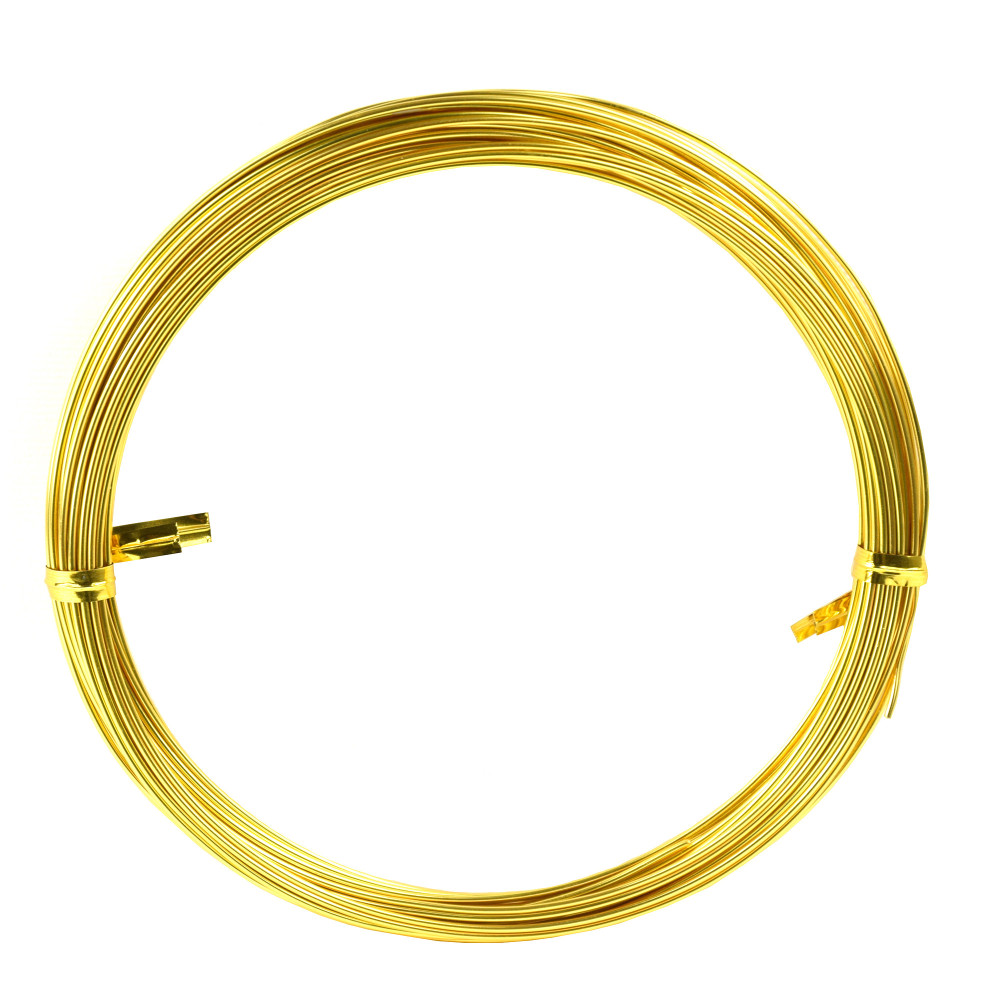 Craft floristic wire - gold, 1 mm x 5 m