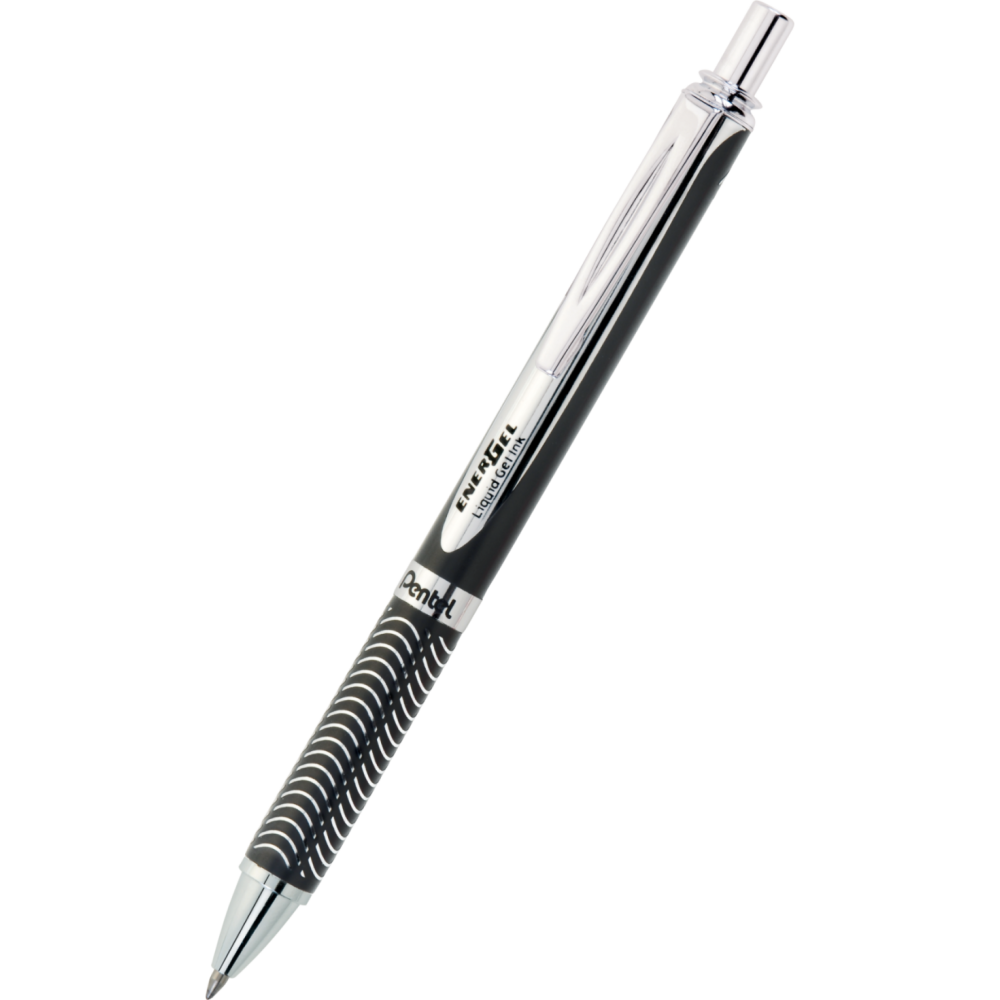 Rollerball pen EnerGel, aluminium - Pentel - blue, 0,7 mm