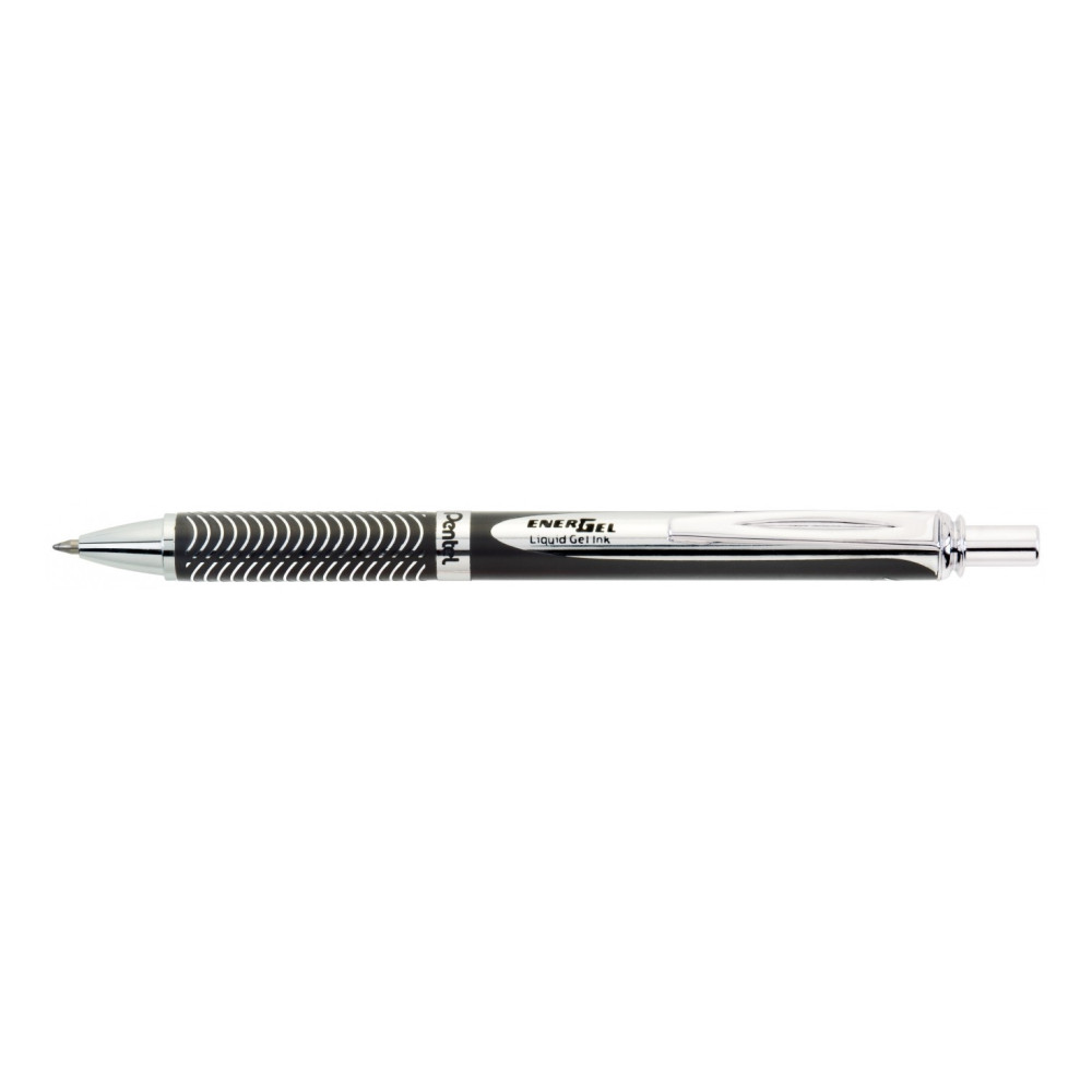 Rollerball pen EnerGel, aluminium - Pentel - blue, 0,7 mm