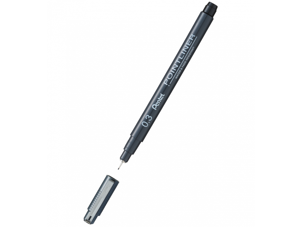 Pointliner calibrated fineliner - Pentel - black, 0,3 mm
