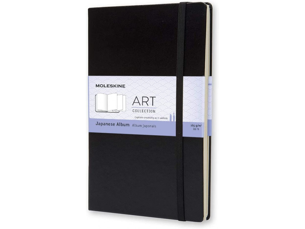 Album Japoński Art Collection - Moleskine - Black, gładki, twarda okładka, 165 g, L
