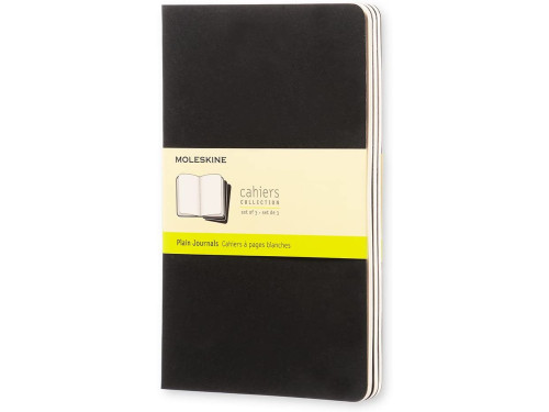 Set of Cahier Journals - Moleskine - Black plain softcover L